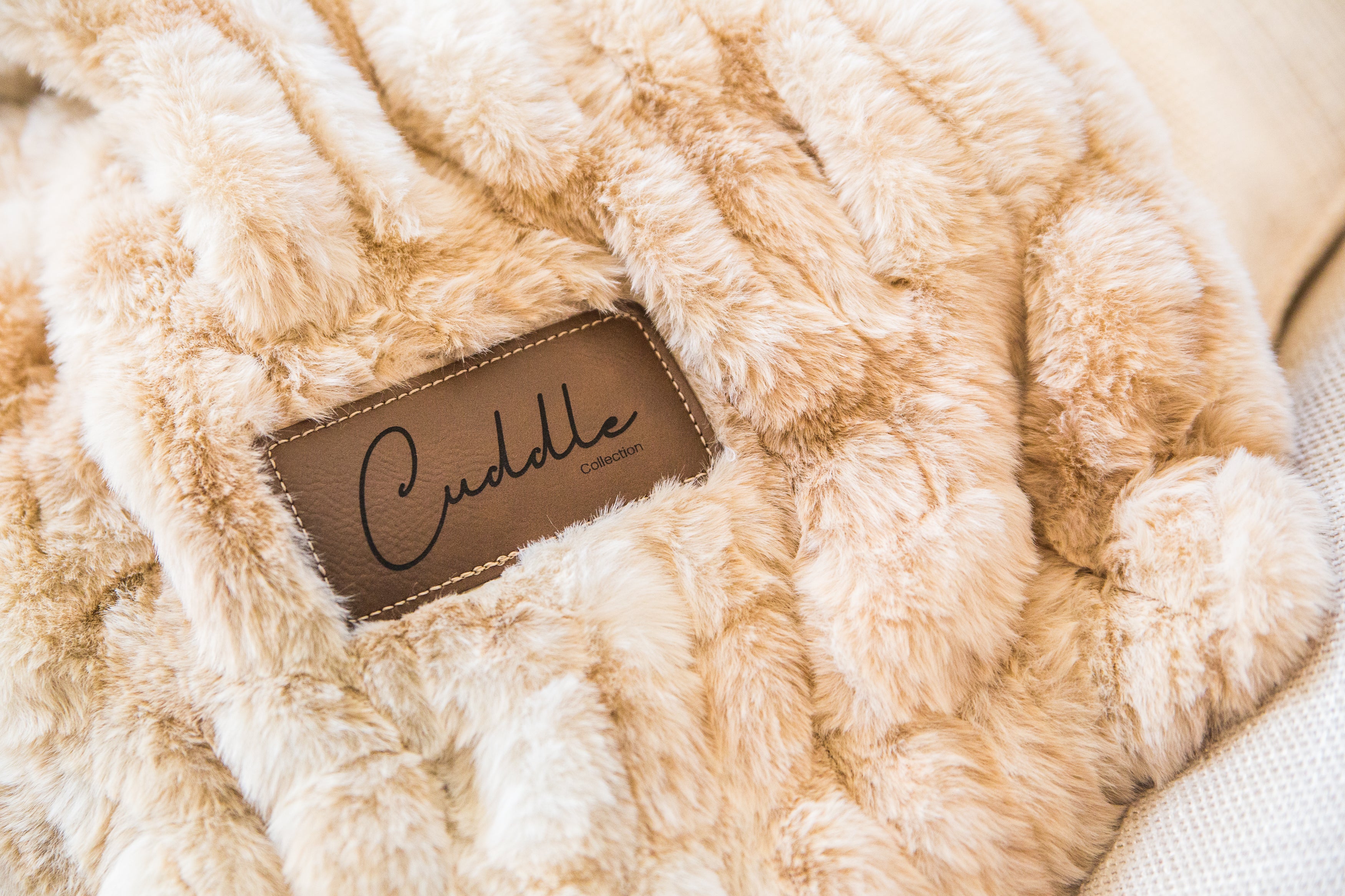 Hazelnut Chunky Fur Blanket